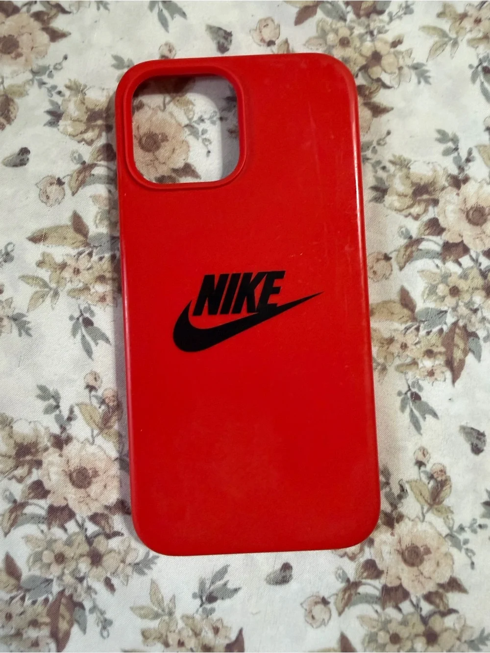 Nike Red Slim Protective Phone Case with Black Logo